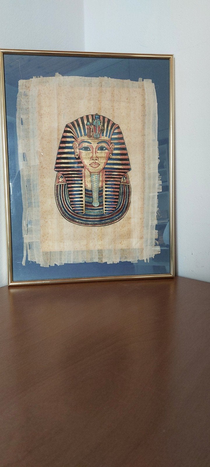 Egyptian papyrus portret maat 41.5 bij 31.5, Ophalen of Verzenden, Hout, Minder dan 50 cm, Minder dan 50 cm