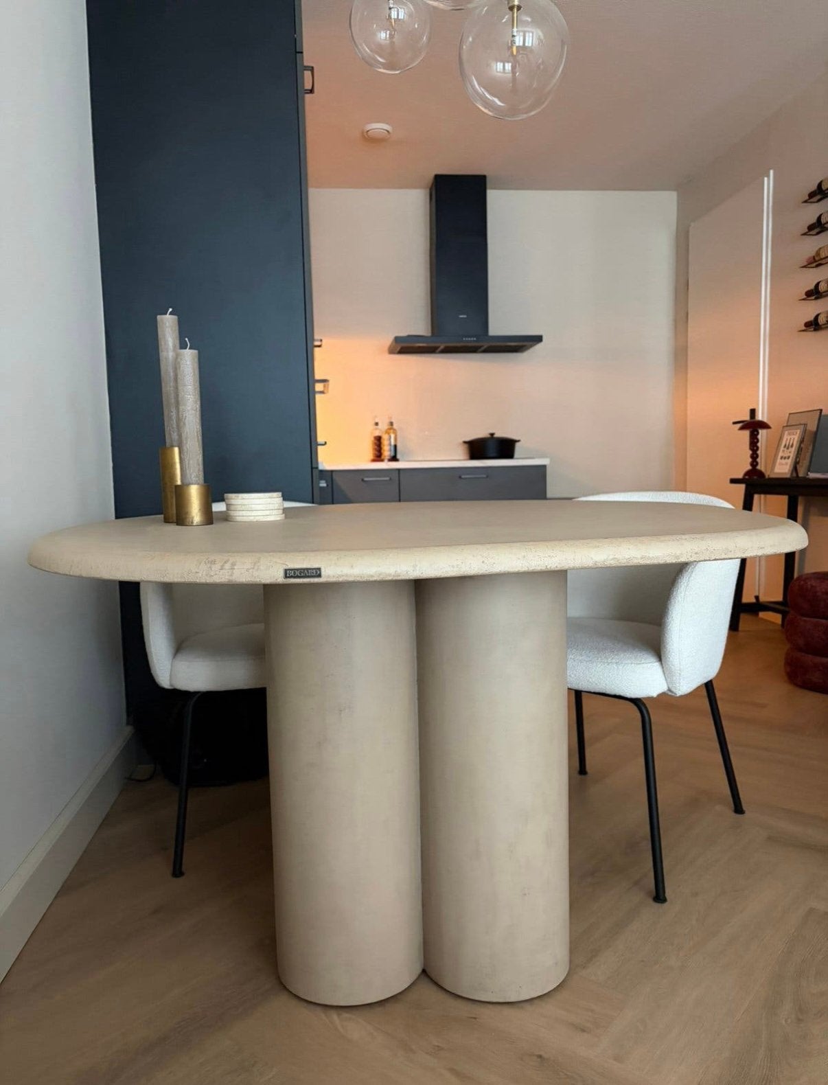 Bogard tafel limoen mink, Ophalen, Overige materialen, Zo goed als nieuw, Overige vormen