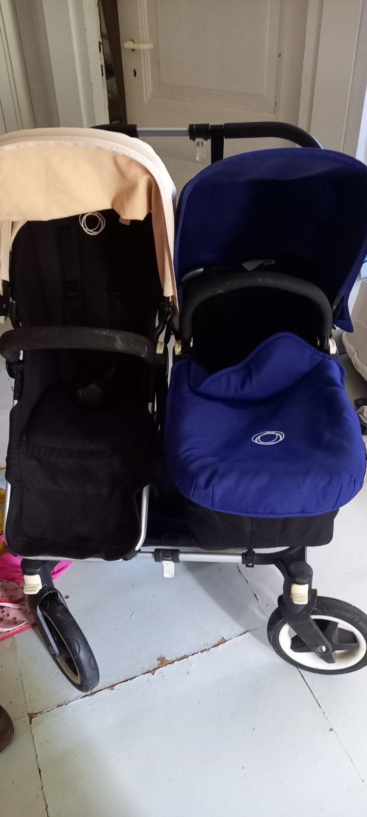 Bugaboo Donkey 2 Duo kinderwagen met accessoires, Gebruikt, Bugaboo, Duowagen, Ophalen
