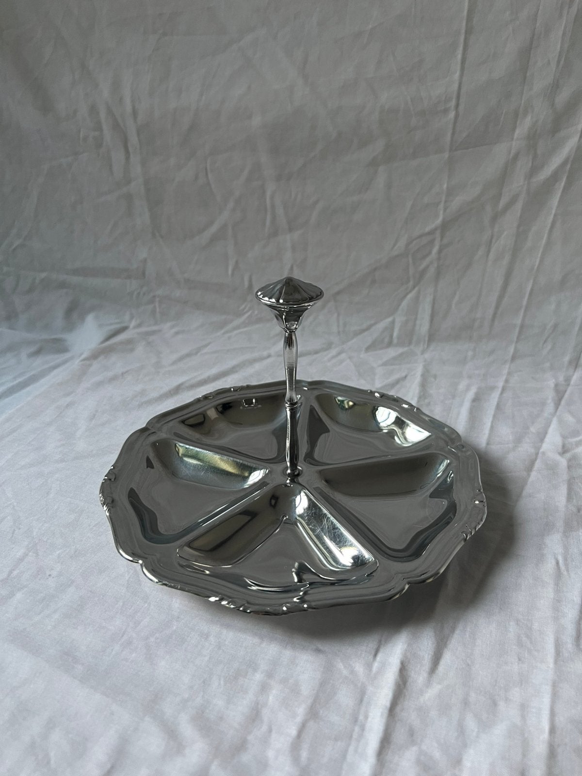 Vintage Franse serveerschaal Guy Degrenne | RVS snack tray, Ophalen, Metaal, Vintage, Schaal of Schalen