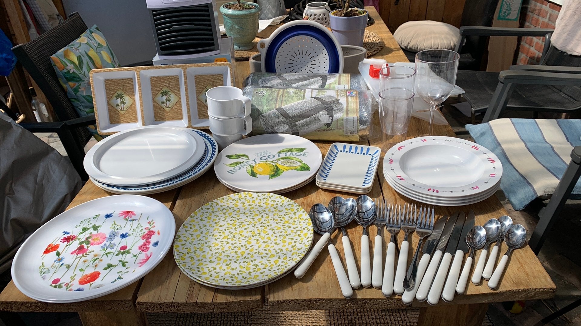 Campingservies, Ophalen, Gebruikt