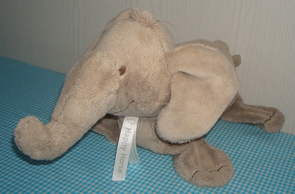 HAPPY HORSE knuffel OLIFANT Elliot grijs 30cm, Happy Horse, Grijs, Wasbaar, Ophalen of Verzenden