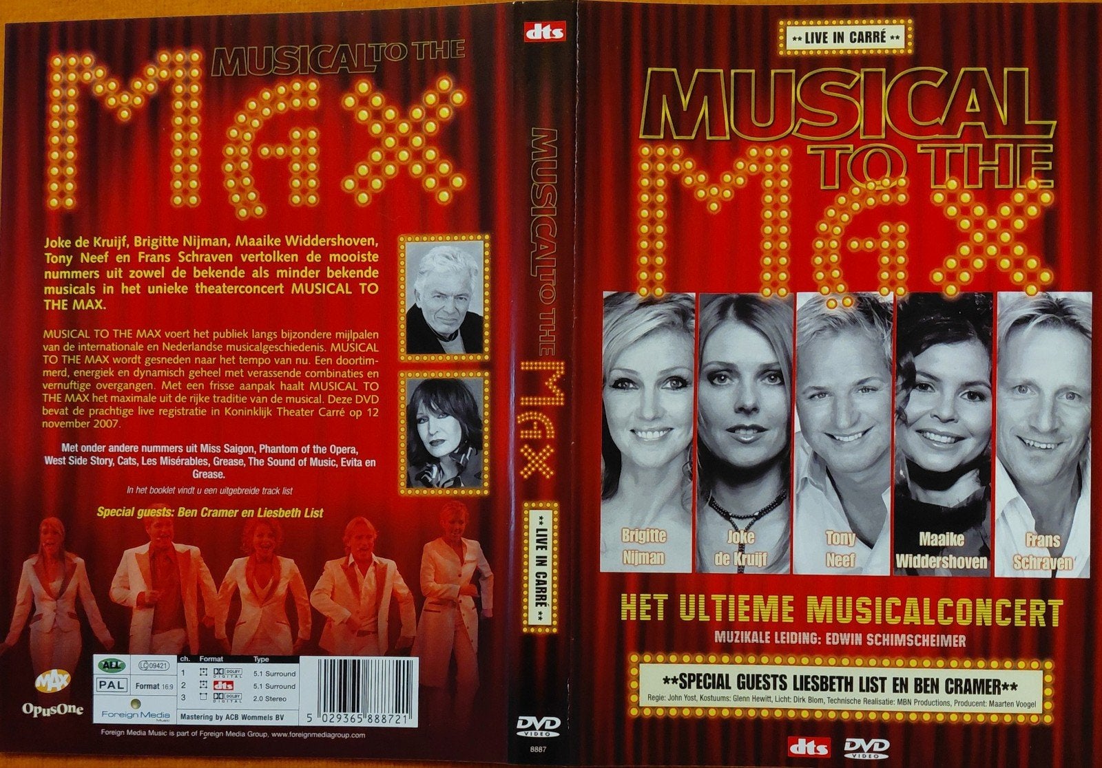 Musical to the Max - Live in Carré DVD, Alle leeftijden, Ophalen of Verzenden, Gebruikt, Muziek en Concerten
