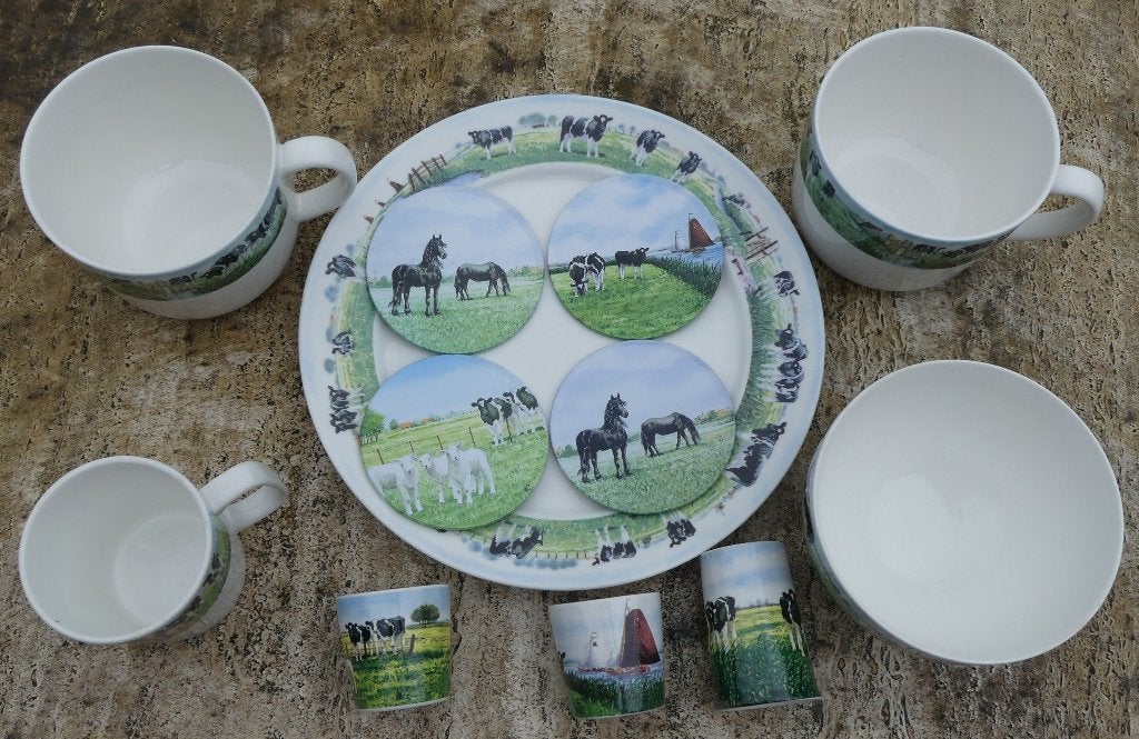 Diverse delen Nieuw Wiebe van de Zee Servies, Overige merken, Landelijk/Boerenbont, Nieuw, Ophalen of Verzenden