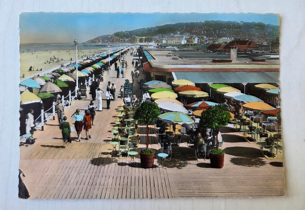 DEAUVILLE (Calvados) Le Plage Fleurie, Verzamelen, Ophalen of Verzenden, 1940 tot 1960, Gelopen, Frankrijk