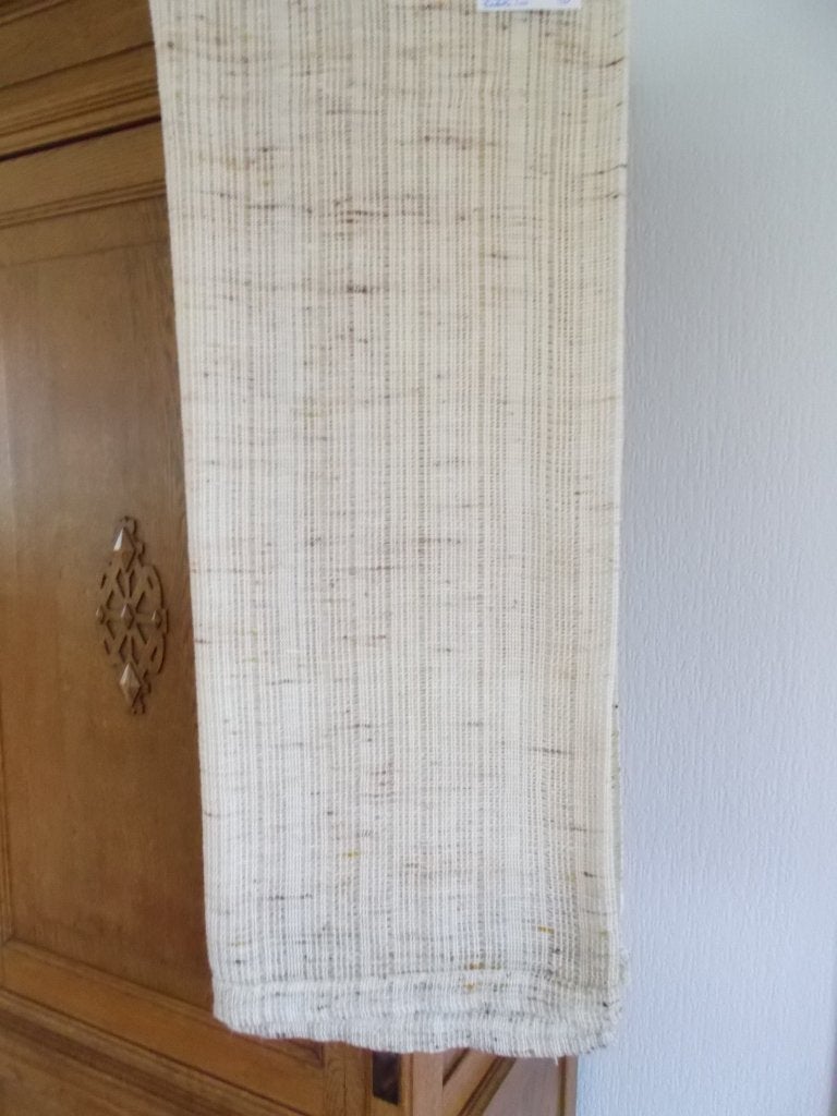 Vintage vitrage/ span gordijn creme kleurig, Vitrage, Bruin, Overige merken, Ophalen of Verzenden