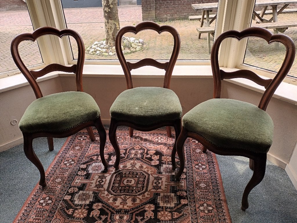 3 stuks Biedermeier stoelen, Antiek en Kunst, Ophalen