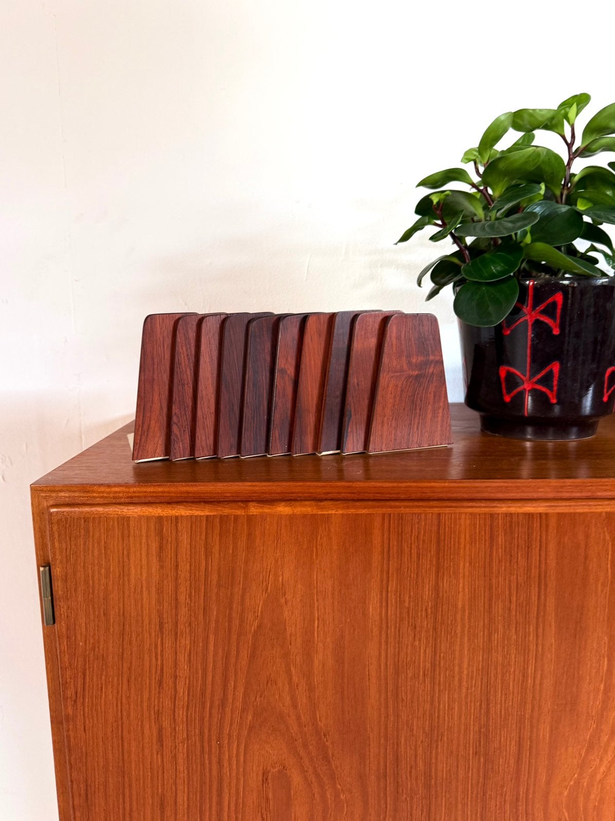 10x vintage Palissander boekensteun, Kai Kristiansen ‘60, Gebruikt, Kai Kristiansen, Kai Kristiansen, Ophalen of Verzenden