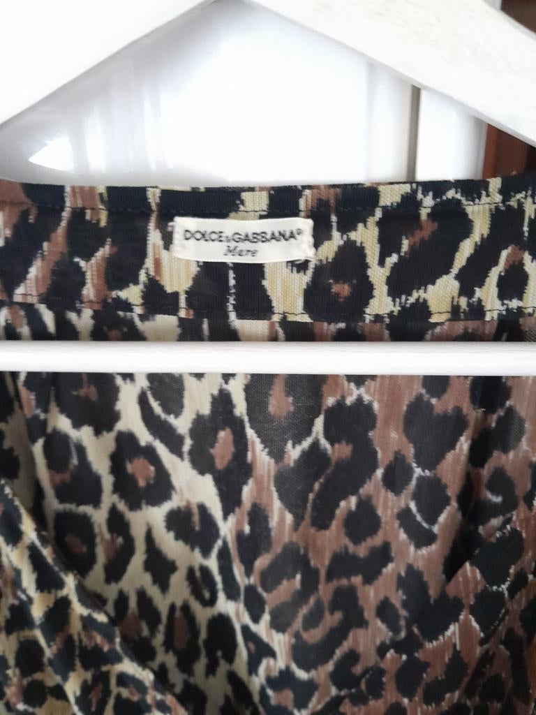 Dolce & Gabbana jurk met luipaardprint, Dolce & Gabbana, Bruin, Knielengte, Gedragen