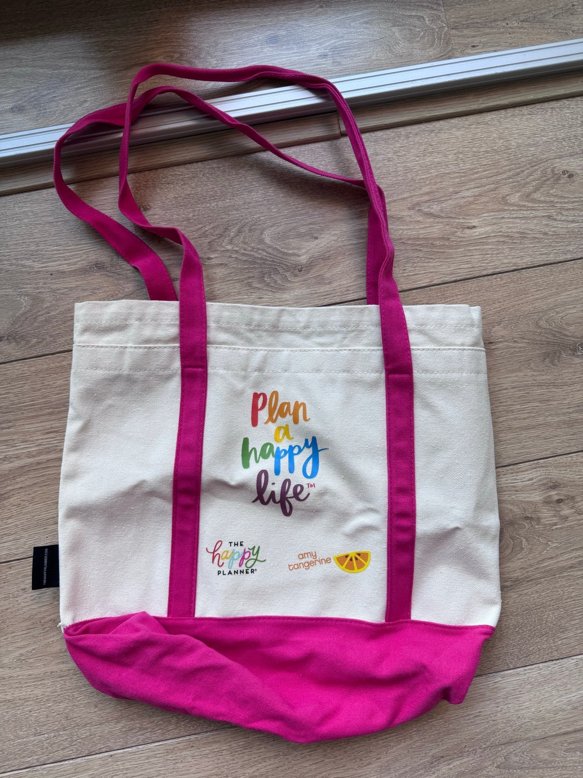 The Happy Planner Tote Bag - Plan a Happy Life, Ophalen of Verzenden, Nieuw, Roze, Shopper