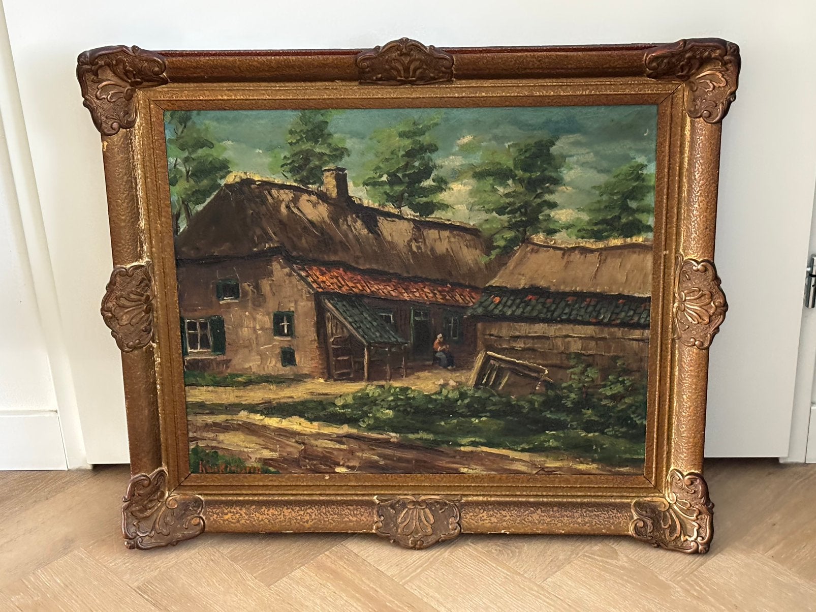 Mooi groot oud schilderij, Ophalen