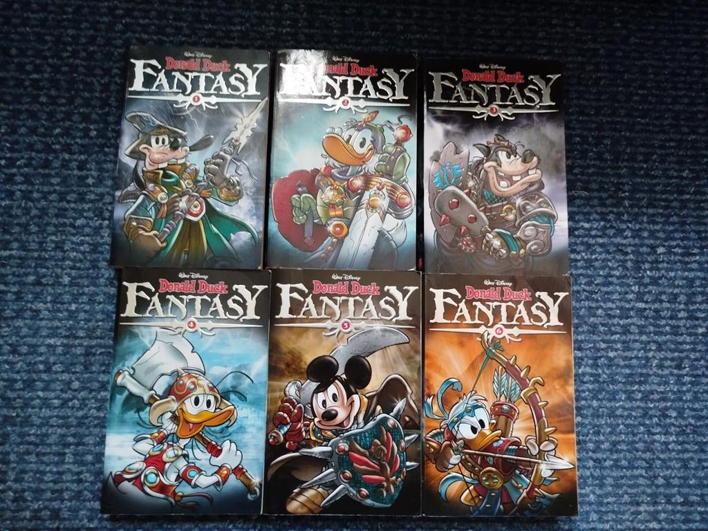 Prachtige complete set Donald Duck pockets FANTASY 1 tot 6, Meerdere stripboeken, Ophalen of Verzenden, Zo goed als nieuw, Donald Duck