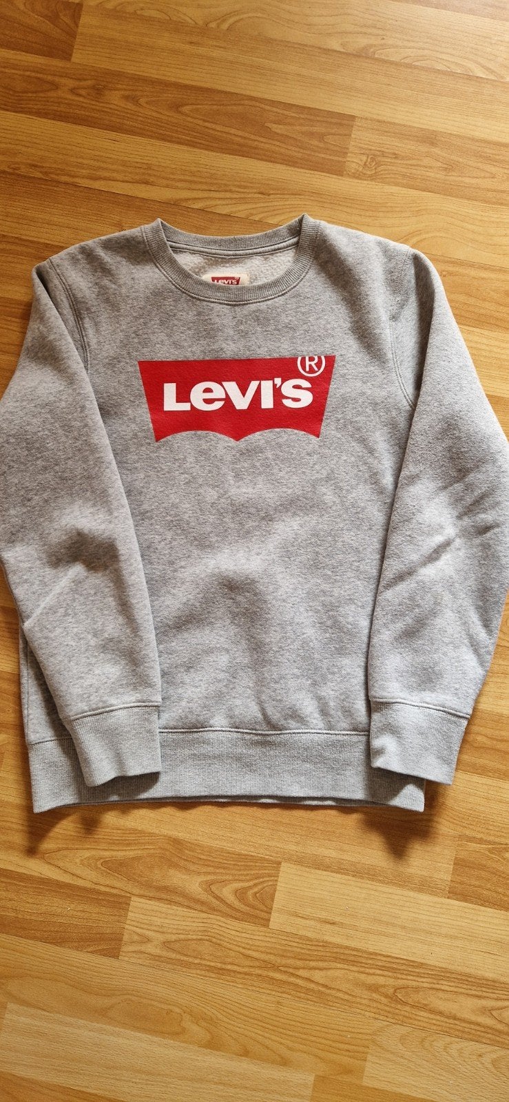Grijze sweater van Levi's met bekende logo, Kinderen en Baby's, Kinderkleding | Maat 164, Gebruikt, Trui of Vest, Ophalen of Verzenden