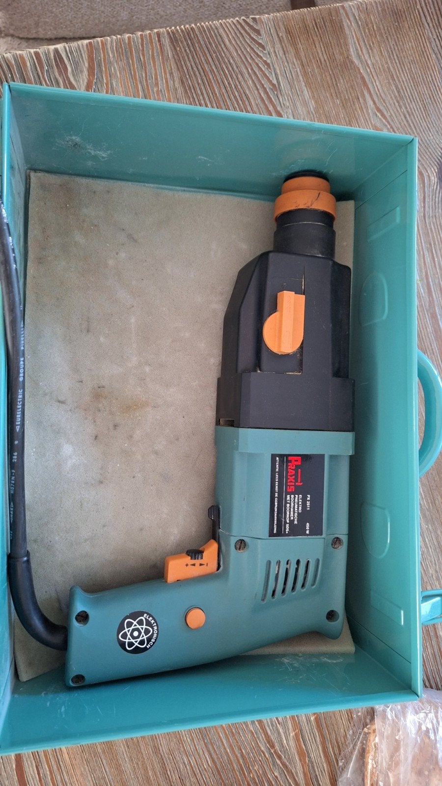 Praxis PX 2511 Elektro Pneumatische Boorhamer 450W, Boor- en/of Breekhamer, Ophalen of Verzenden, Zo goed als nieuw, Klopboormechanisme