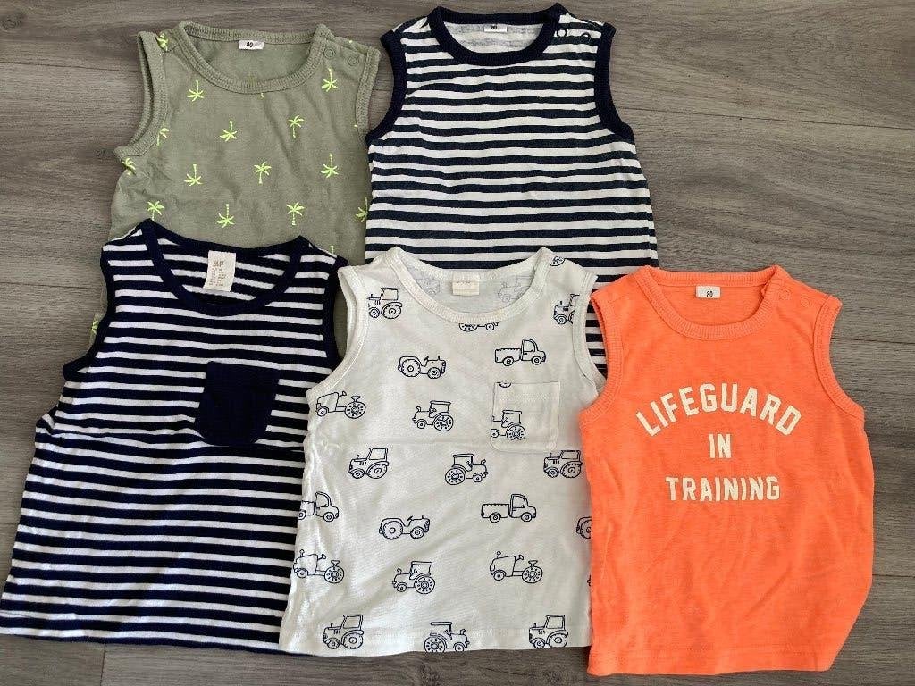 Singlets / hemdjes maat 80, Ophalen, Gebruikt, H&M, Overhemdje of Bloesje