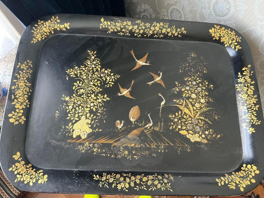 Luxe Zwart Gouden Decoratief Bord / Dienblad - Versace Stijl, Ophalen, Zo goed als nieuw, Overige formaten