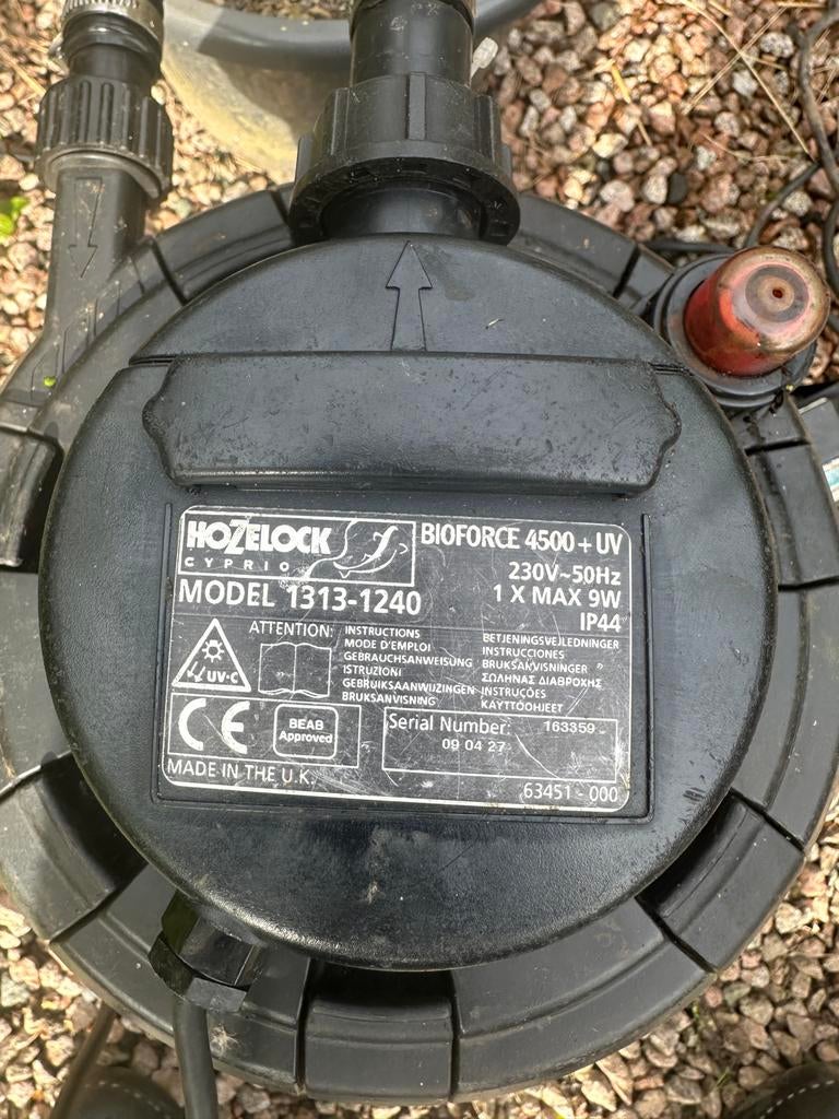 Hozelock Bioforce 4500 + UV en Waterland Aqua Pro 4500, Ophalen, Gebruikt, Vijverfilter