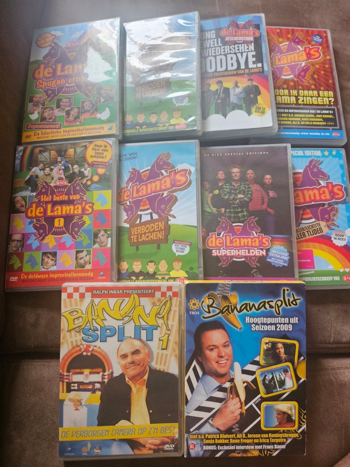 De Lama's & Bananasplit DVD collectie - 10 DVD's, Gebruikt, Alle leeftijden, Verzamelbox of complete uitgave, Inclusief doosje