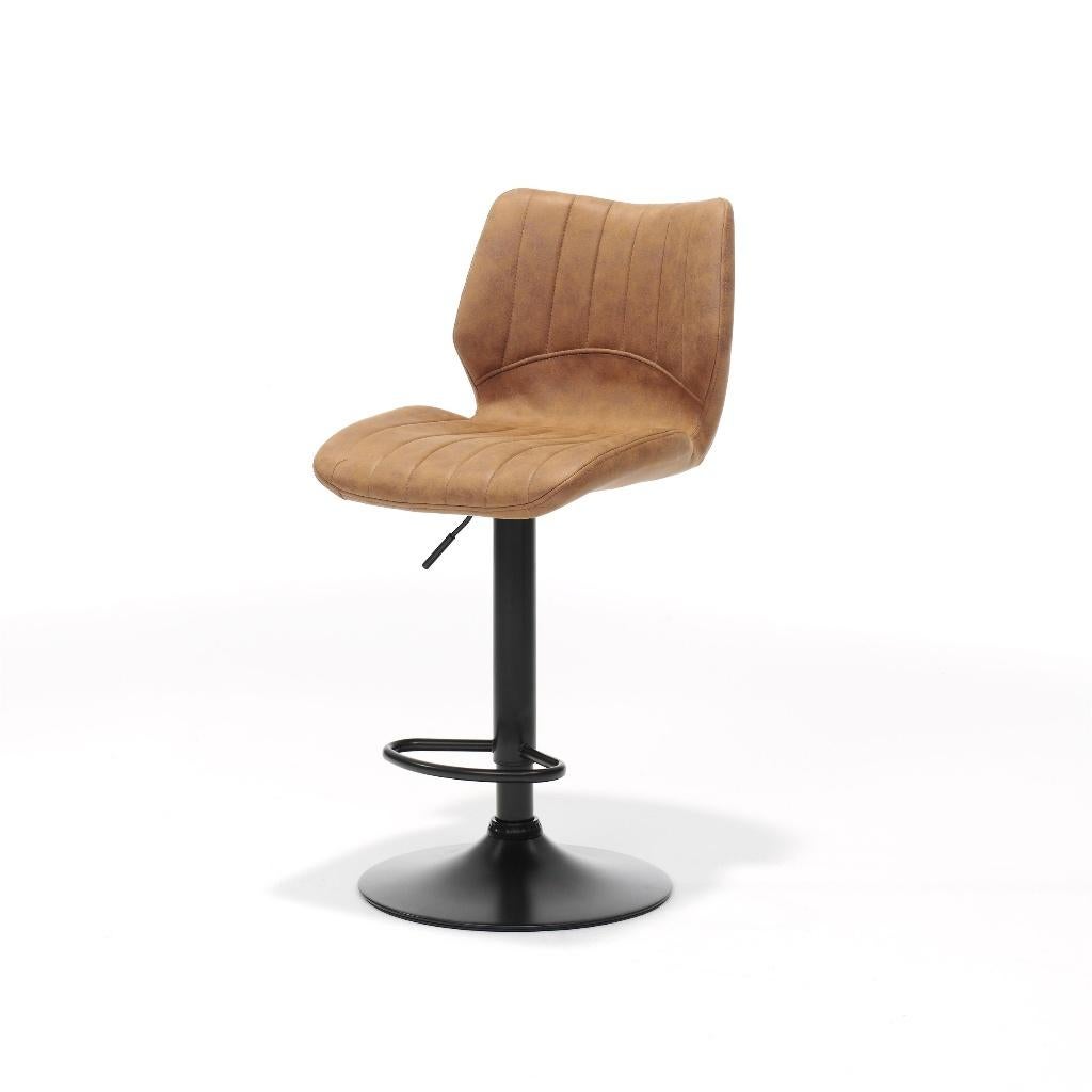 SUPERAANBIEDING Barkruk Bobby draaibaar stof soft 3 kleuren, 60 tot 90 cm, Nieuw, Ophalen of Verzenden, 1 kruk