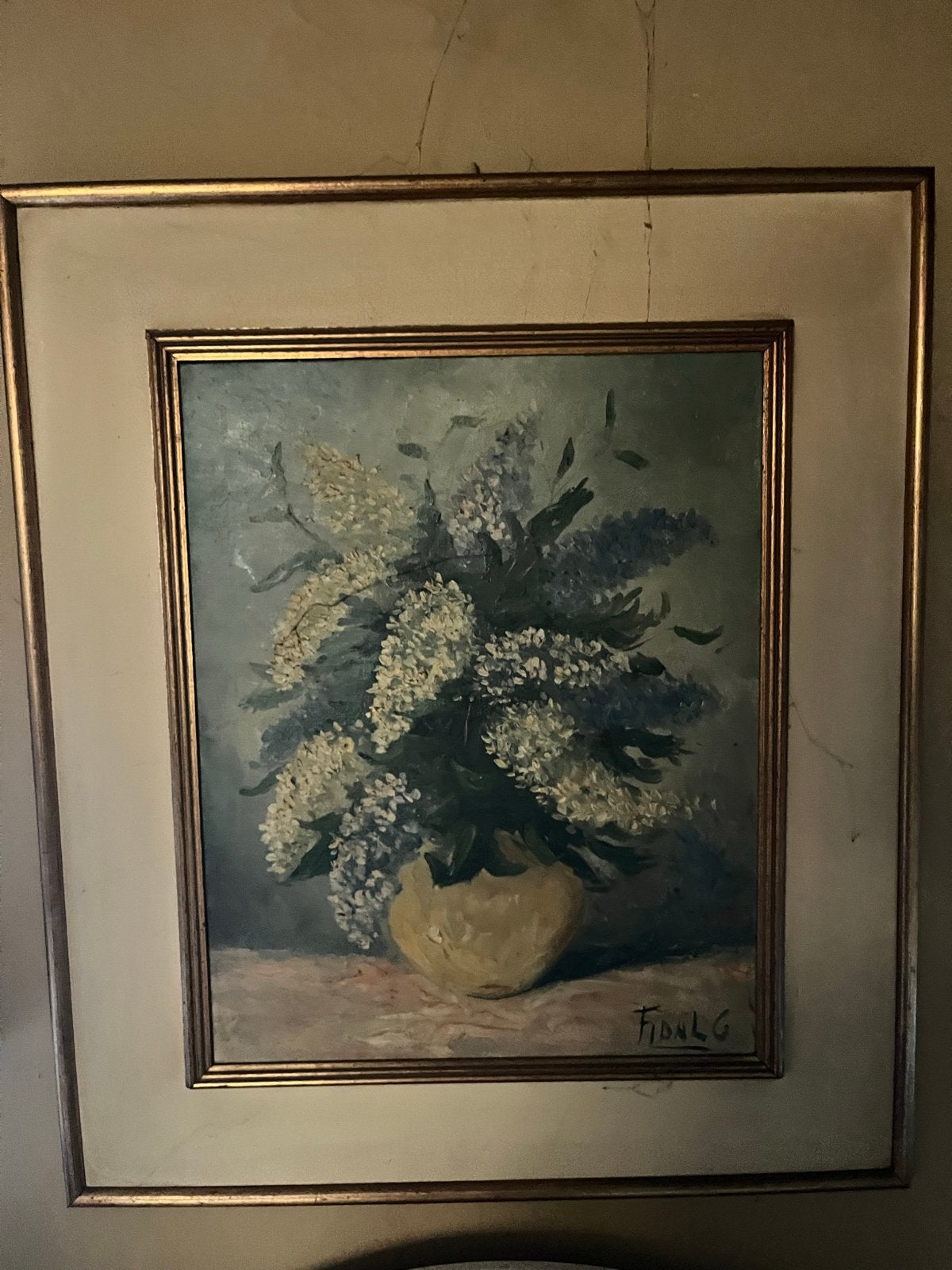 Twee klassieke schilderijen: bloemen en bosgezicht, Antiek en Kunst, Bloemen, Doek, Ophalen of Verzenden, Gesigneerd