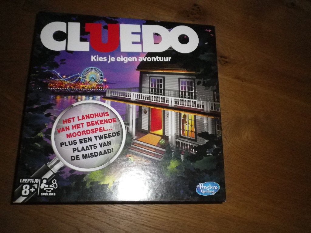 Cluedo vierkante doos van Hasbro, Ophalen, Zo goed als nieuw, HASBRO