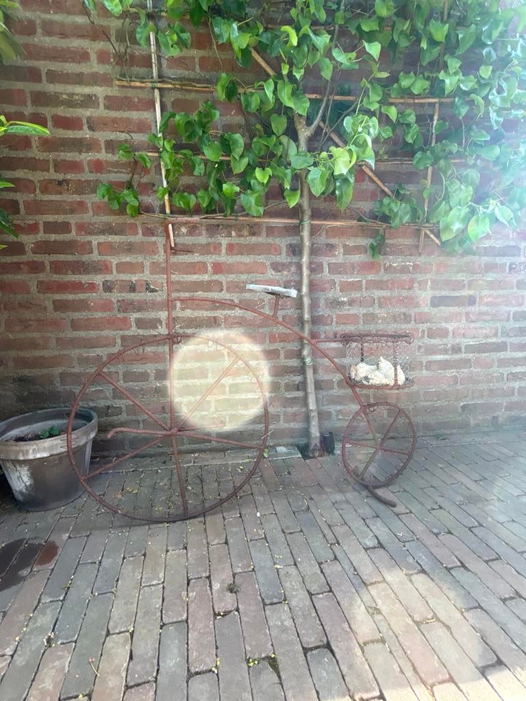 Cortenstaal fietsje tuinkunstwerk staal verroest, Tuin en Terras, Ophalen