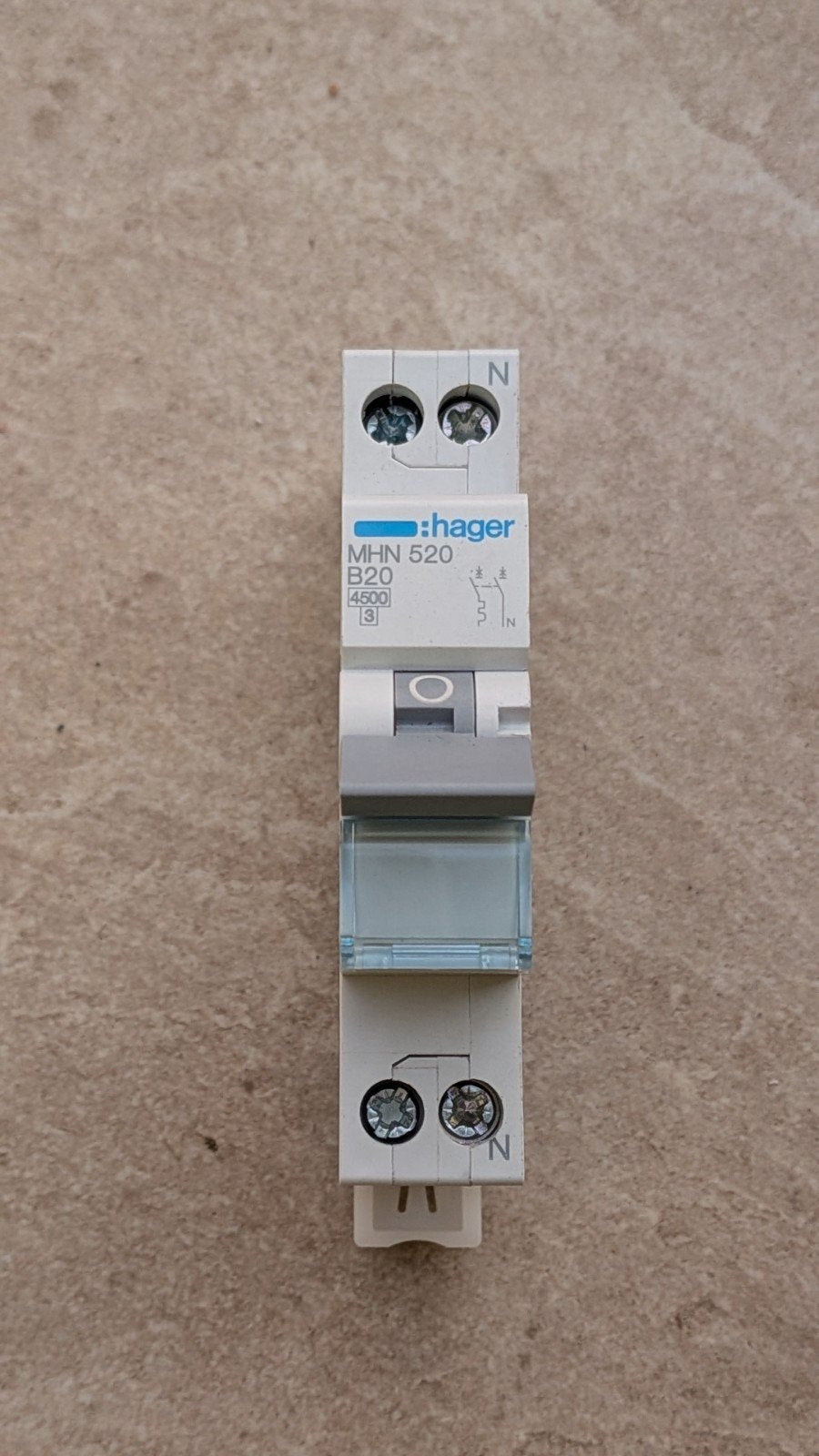 Hager B20 Installatieautomaat 1-fase - Gebruikt, Goede Staat, Ophalen of Verzenden, Zo goed als nieuw, Hager, Installatieautomaat