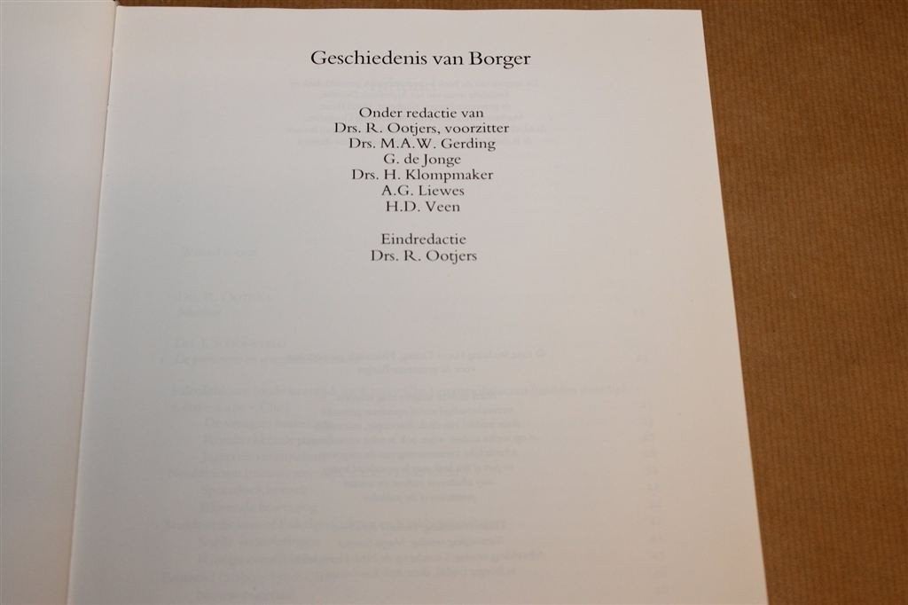 Geschiedenis van Borger — Ootjers, Drenthe, Boeken, Ophalen of Verzenden, Gelezen