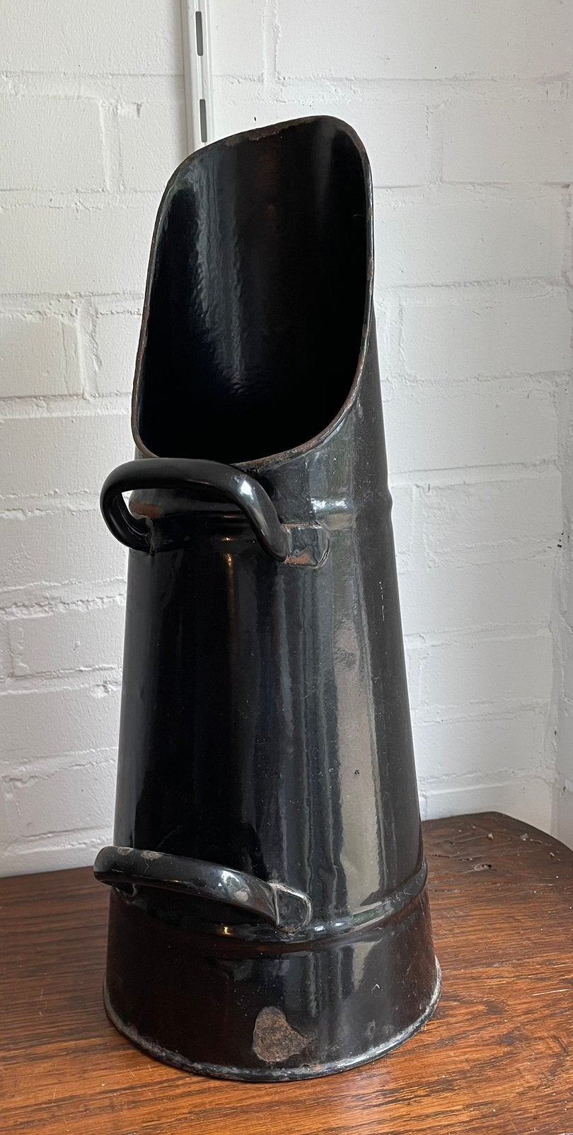 Een zwart emaille kolenkit, Ophalen of Verzenden
