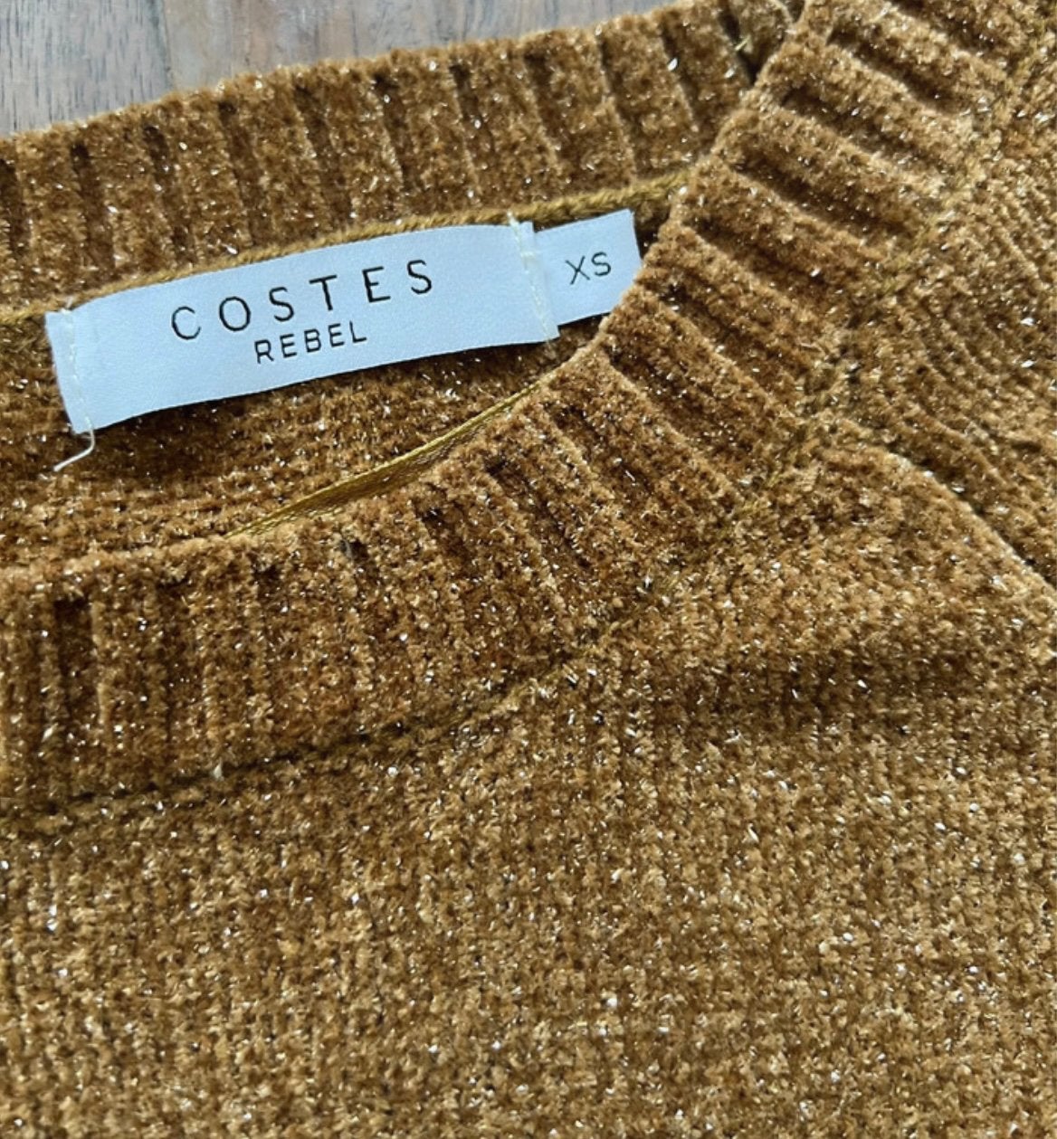 Trui Costes maat xs oker-glitter, Kleding | Dames, Ophalen of Verzenden, Zo goed als nieuw, Maat 34 (XS) of kleiner, Geel