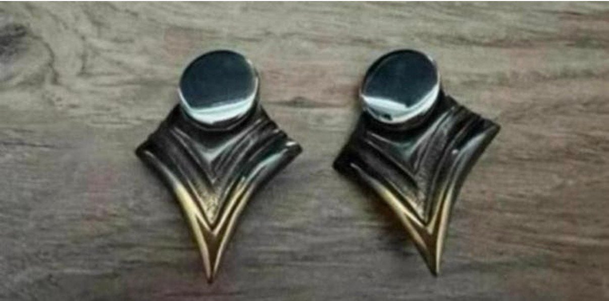 Unieke vintage artdeco clips oorbellen  4 cm, Ophalen of Verzenden, Overige materialen