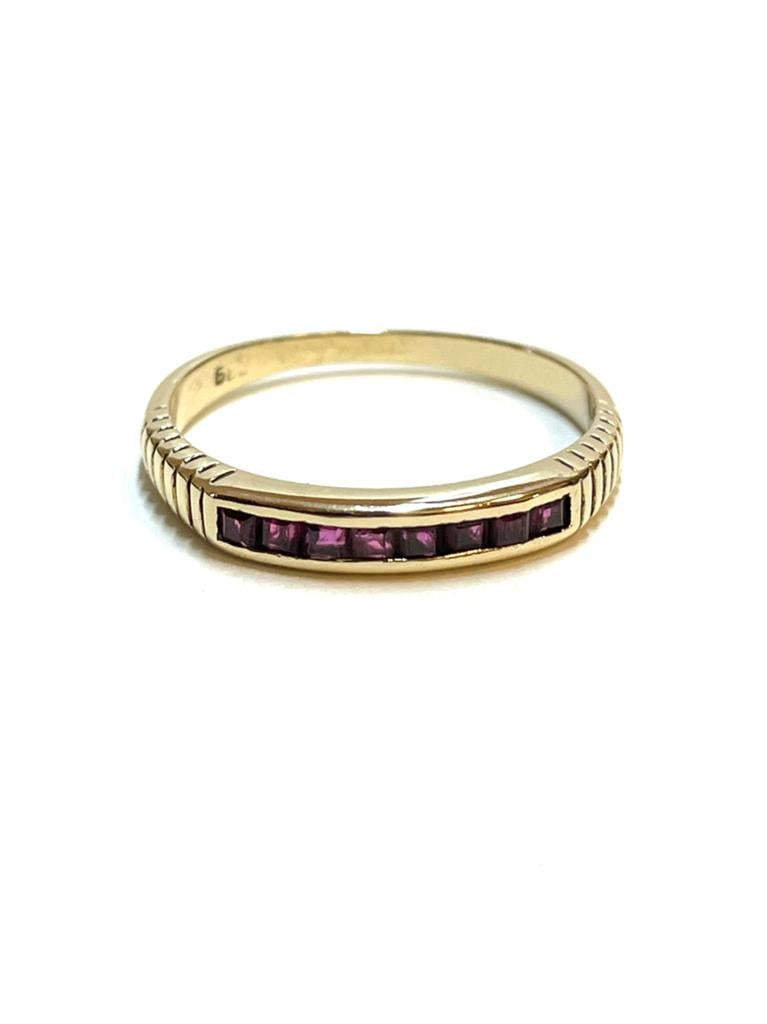 14k gouden ring met robijn, 18 tot 19, -, -, Ophalen of Verzenden