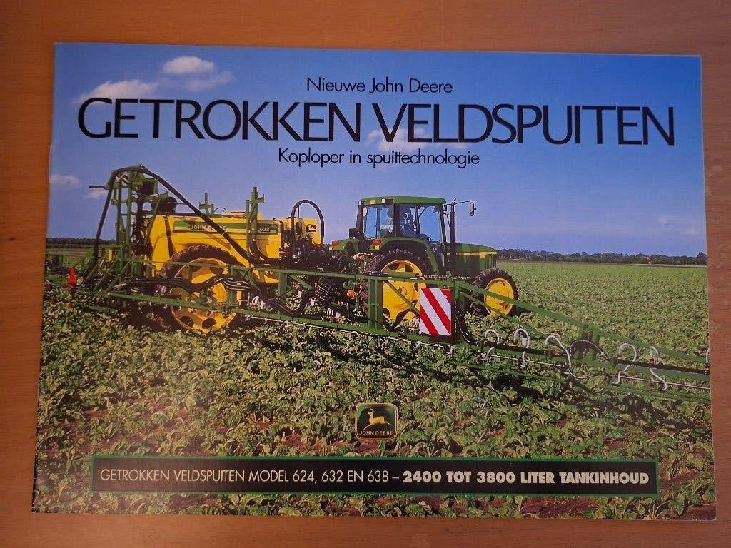 Folder Nieuwe John Deere Getrokken veldspuiten, Ophalen of Verzenden, Gelezen, Tractor en Landbouw