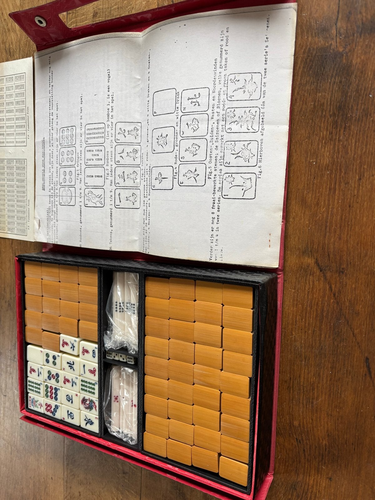 Mahjong spel in koffer - Compleet met spelregels, Hobby en Vrije tijd, Gezelschapsspellen | Bordspellen, Drie of vier spelers