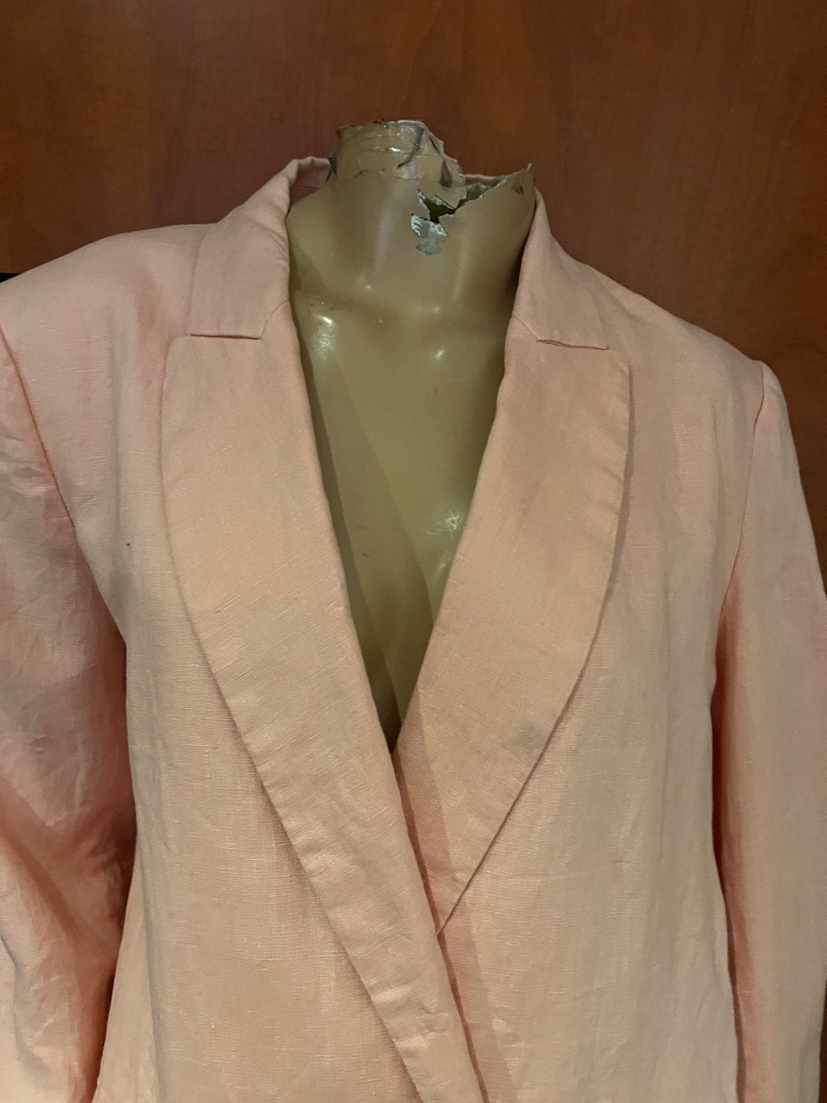 ZARA linnen blazer maat m zalmroze zgan, Maat 38/40 (M), F, Zara, Ophalen of Verzenden