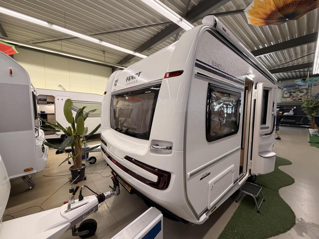 Fendt Bianco 445 SFB +mover+luifel+fietsendrag, Caravans en Kamperen, Rondzit, Overige typen, Schokbreker, Bedrijf
