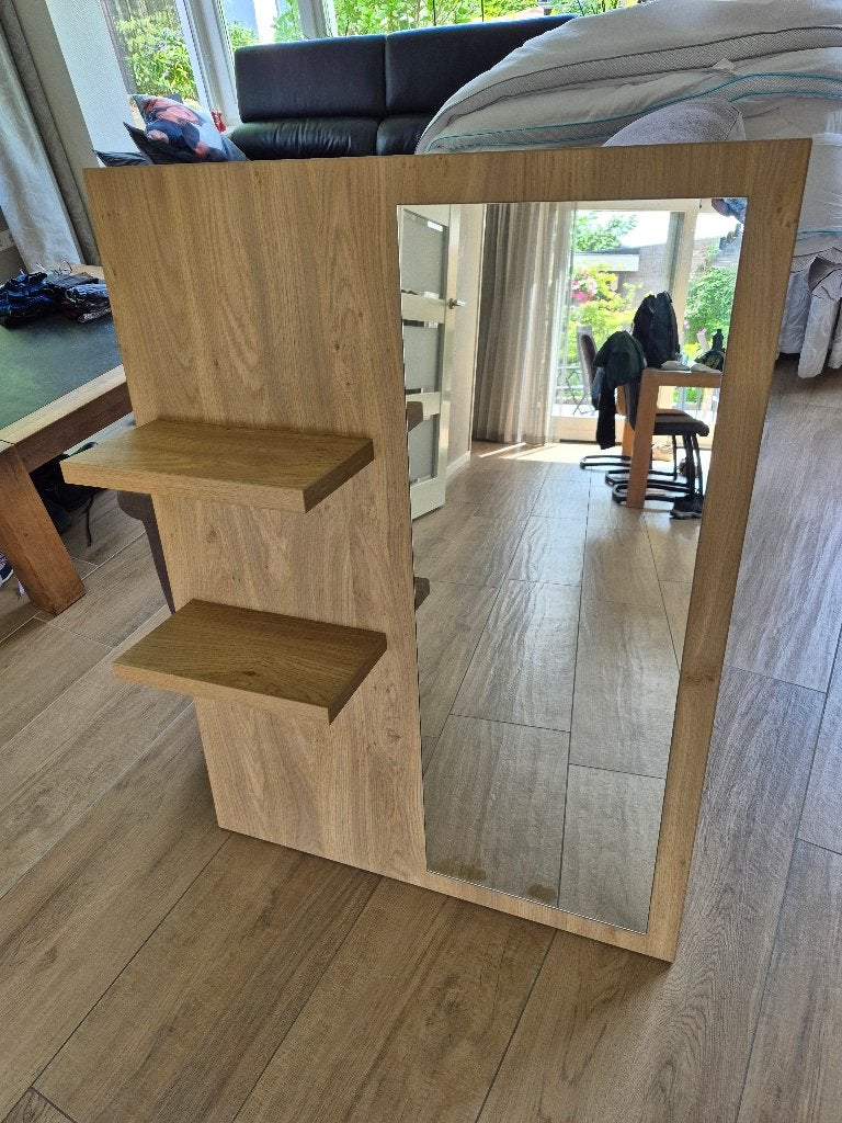 Commode spiegel, Ophalen, 105 cm of meer, Zo goed als nieuw, 75 tot 100 cm