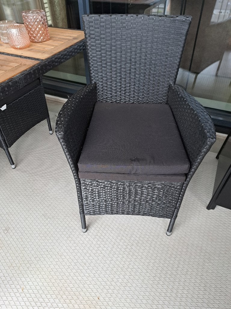 Tuinmeubelen, 4 zitplaatsen, Gebruikt, Eettafel, Rotan