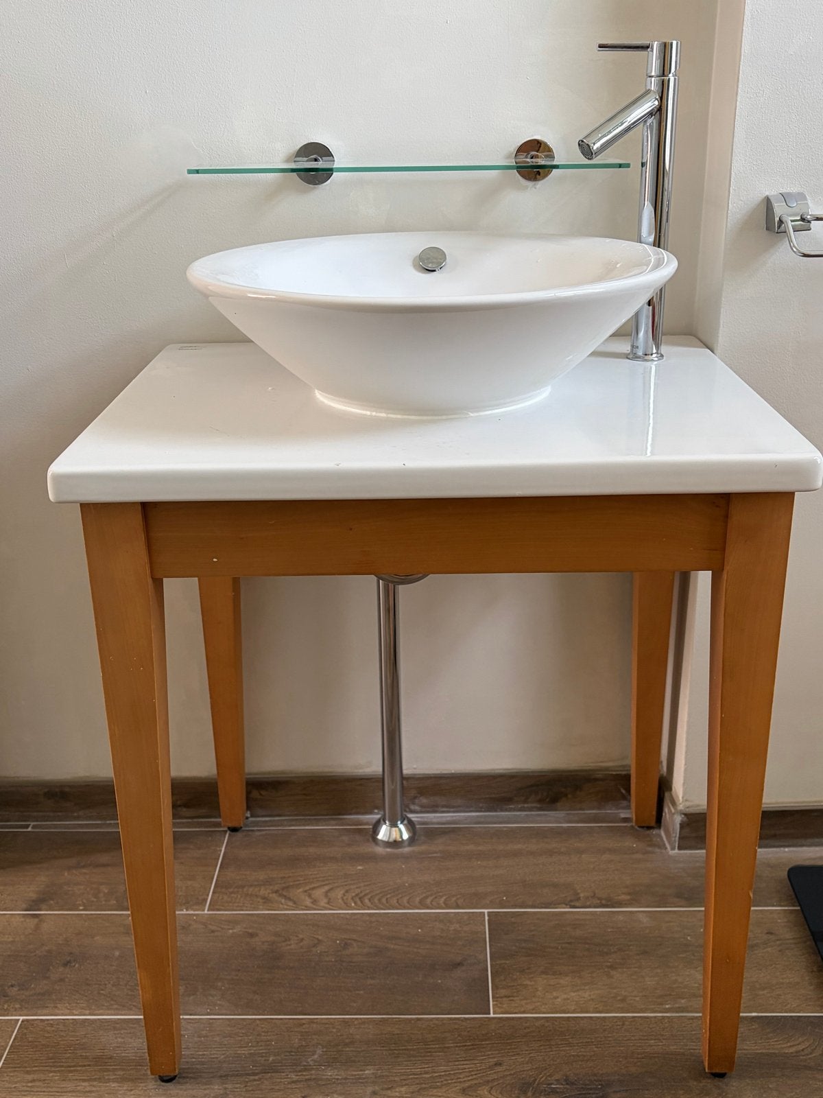 Duravit Starck wastafel met kom en kraan, Ophalen, Gebruikt, Chroom, Wastafel