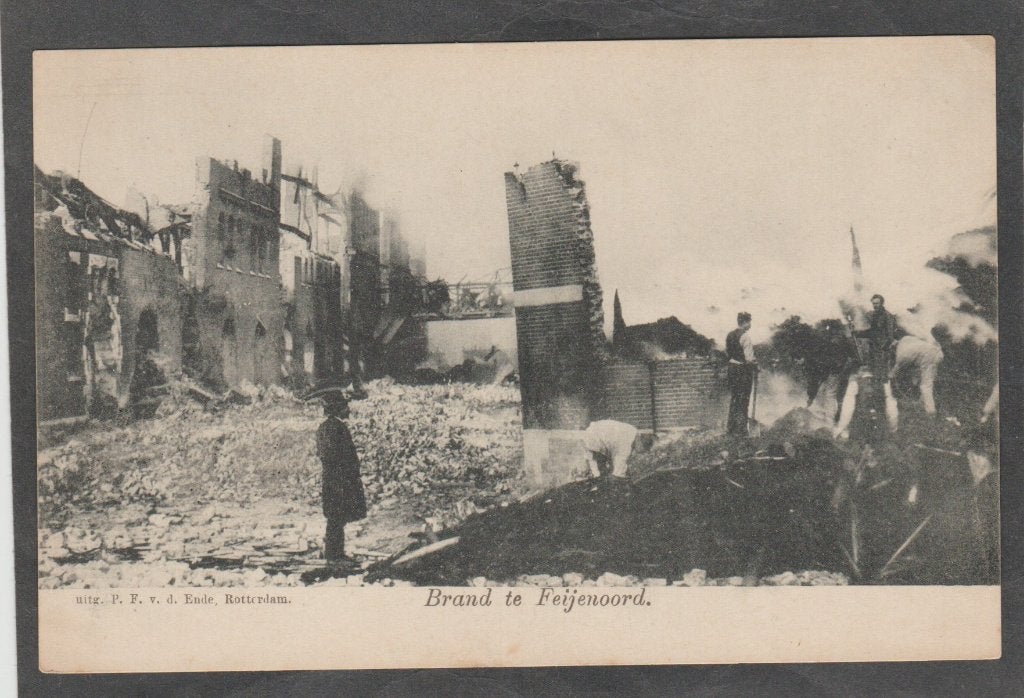 rotterdam brand feijenoord, Verzamelen, Verzenden, Voor 1920, Ongelopen, Zuid-Holland