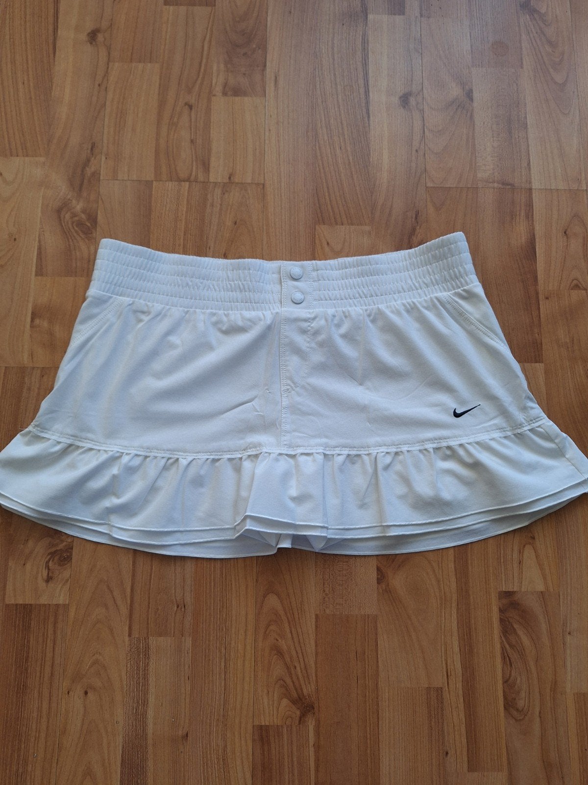 Nike dames tennis/badmintonrokje met binnenbroekje - Maat L, Wit, Maat 42/44 (L), Nike, Ophalen of Verzenden