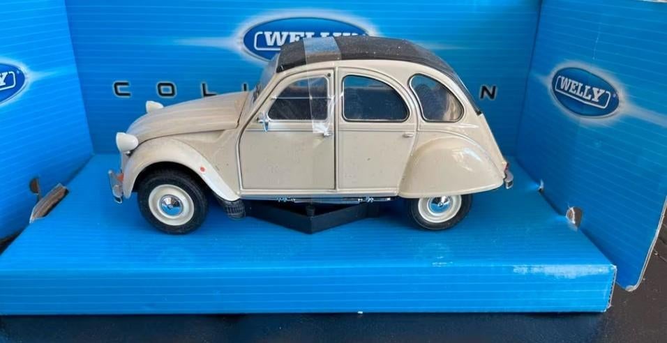 Welly Citroen 2CV miniatuur, Hobby en Vrije tijd, Modelauto's | 1:24, Ophalen of Verzenden, Nieuw, Auto, Welly