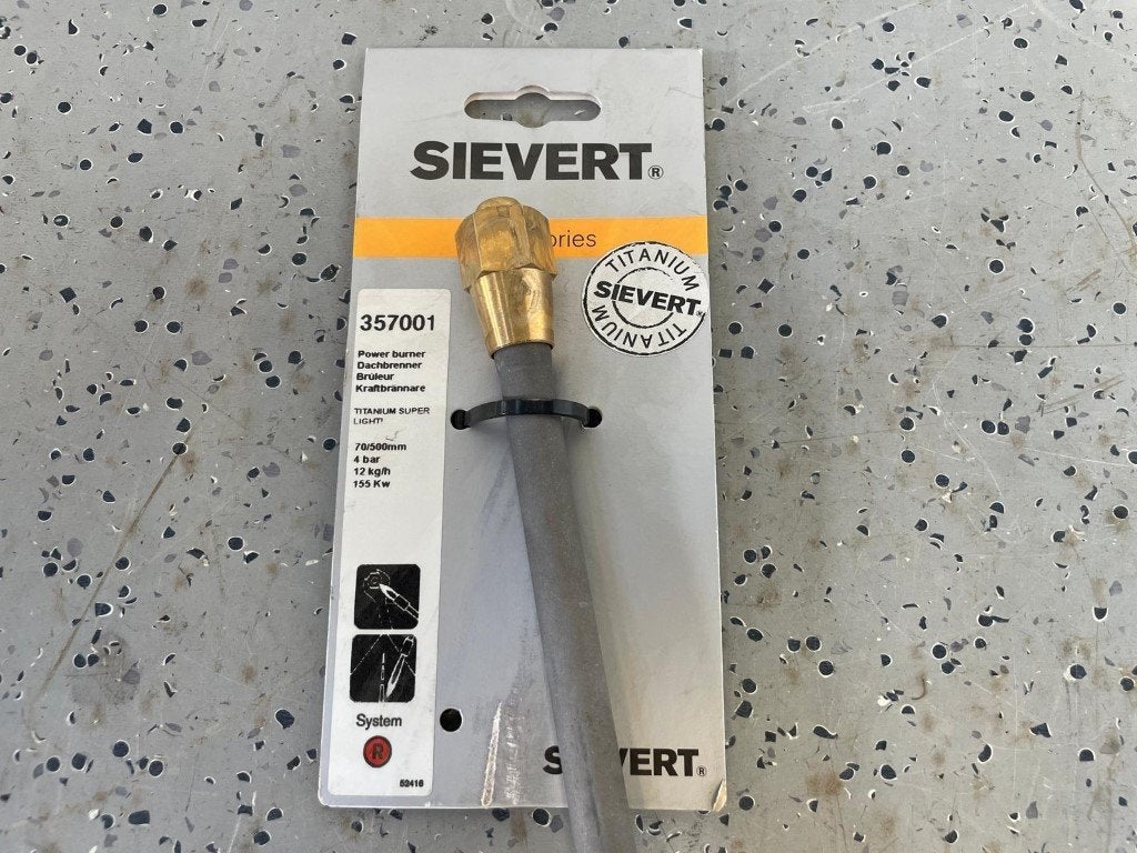 Sievert 357001, Dakbrander, Titanium, L500mm - brander 70mm, Doe-het-zelf en Verbouw, Steen of Klei, Sievert, Nieuw, Ophalen of Verzenden