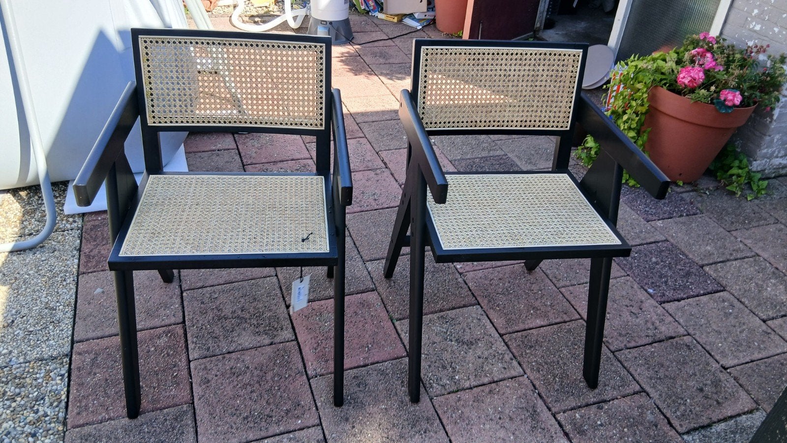Woood Gunn stoelen 2 stuks, Huis en Inrichting, Stoelen, Ophalen, Gebruikt, Zwart