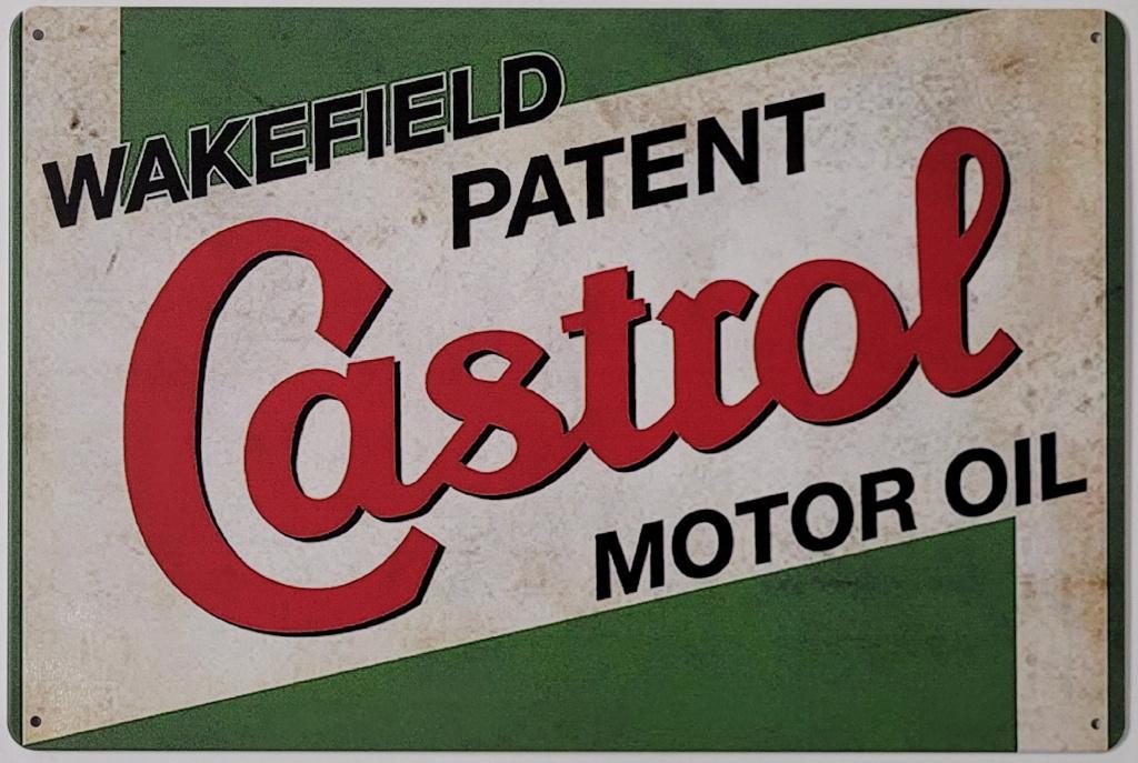 Castrol motor oil logo reclamebord van metaal wandbord deco, Verzamelen, Merken en Reclamevoorwerpen, Nieuw, Reclamebord, Ophalen of Verzenden