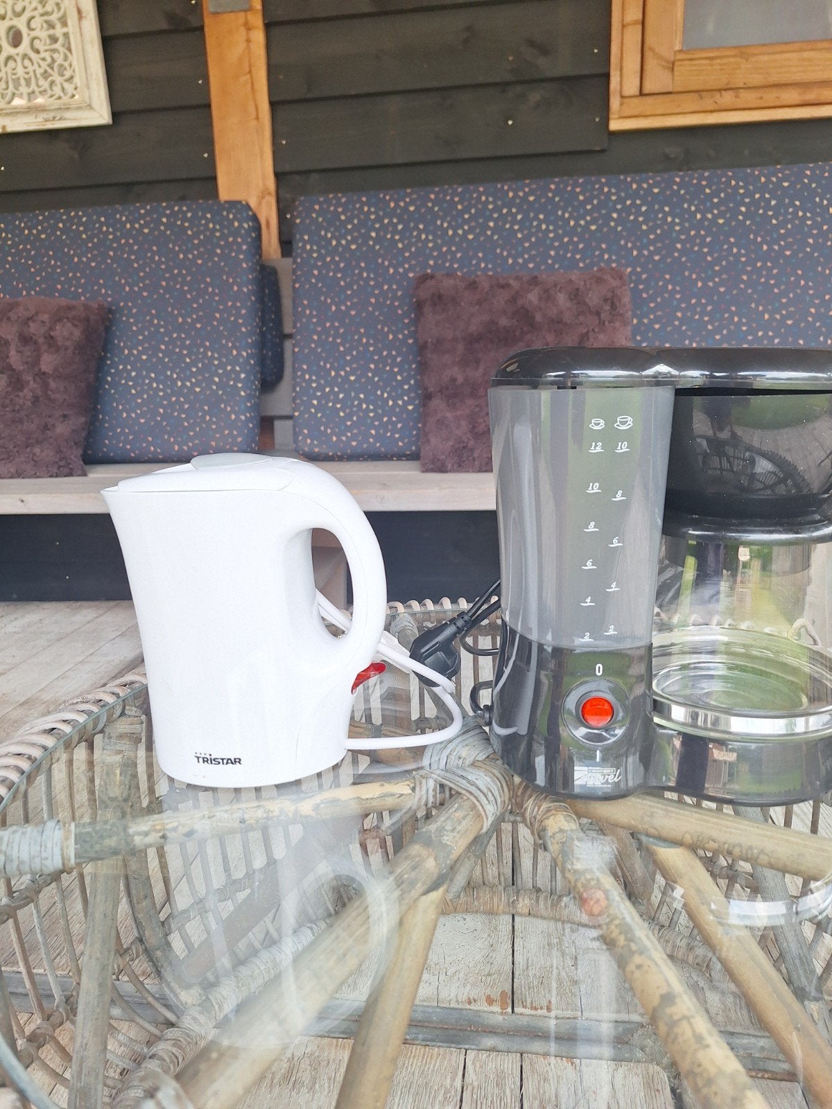 Te koop, gebruikte goed werkende koffiezetapparaat en waterk, Ophalen of Verzenden, Koffiemachine