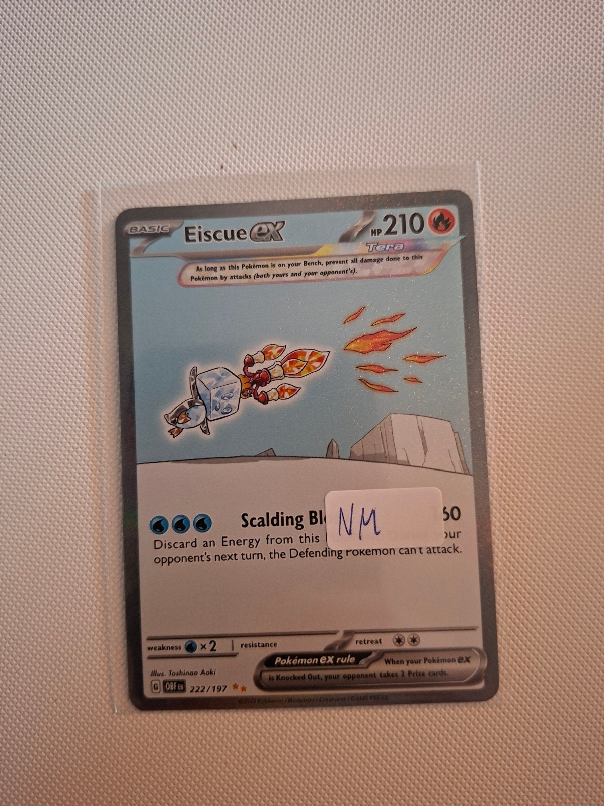 Eiscue ex 222/197 Pokémon kaart (Obsidian Flames), Ophalen of Verzenden, Zo goed als nieuw