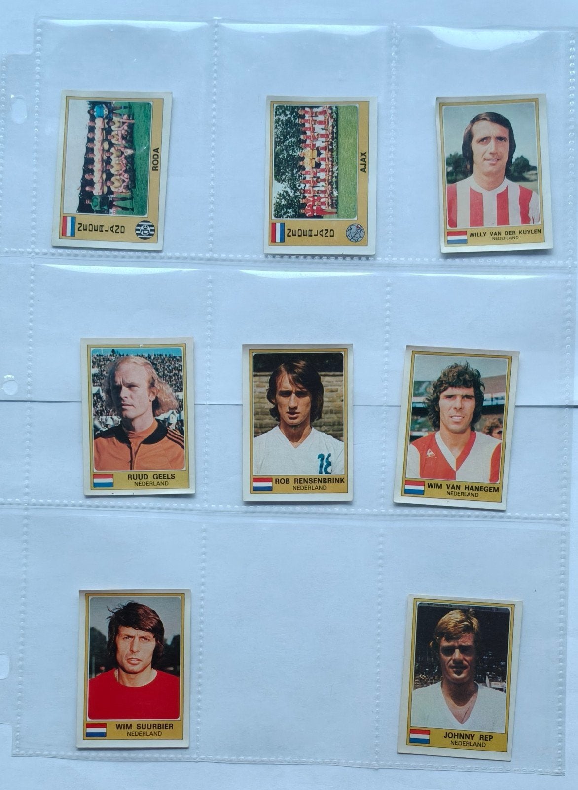 Panini Euro 1976.. Van Hanegem..Rep..v.d.Kuylen..Geels...., Verzamelen, Verzenden, Zo goed als nieuw, Buitenlandse clubs, Poster, Plaatje of Sticker