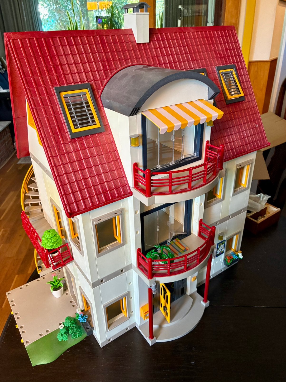 Playmobil speelhuis van 3 verdiepingen, set met uitbreiding, Kinderen en Baby's, Speelgoed | Playmobil, Ophalen, Gebruikt, Gebouw
