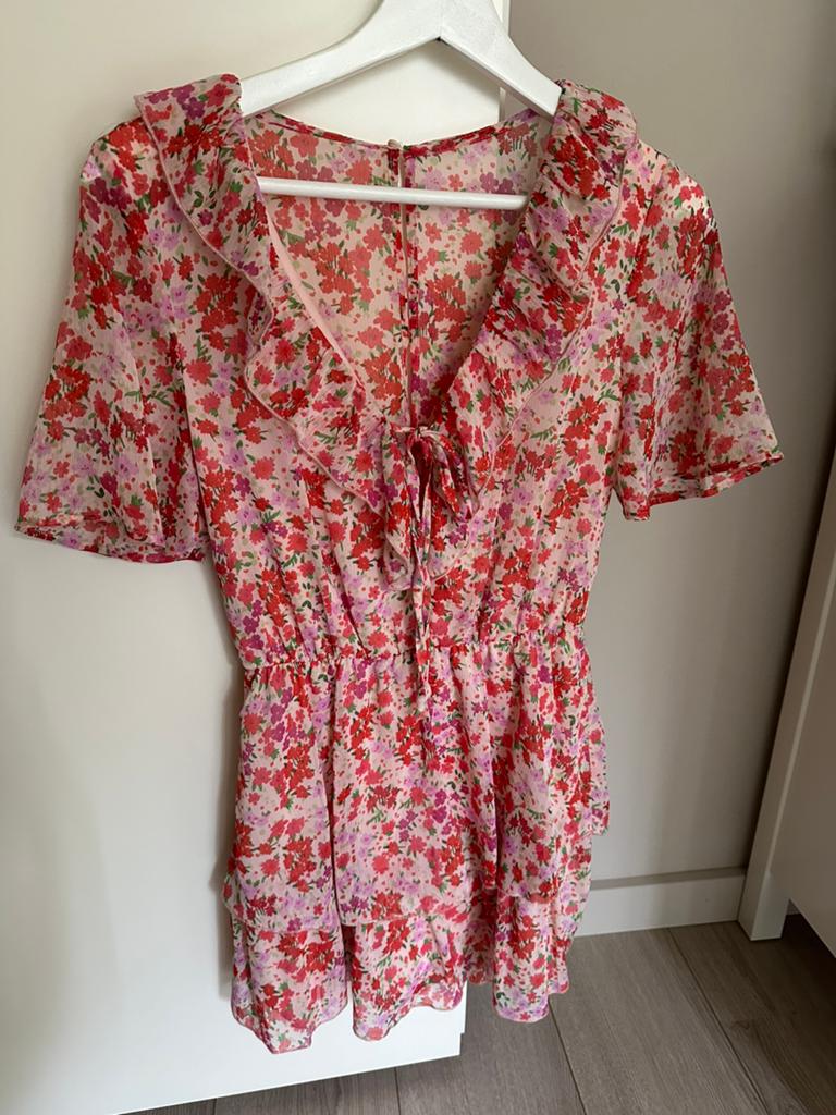 Zara jurkje jumpsuit roze maat S, Kleding | Dames, Jumpsuits, Verzenden, Zo goed als nieuw, Maat 36 (S), Roze